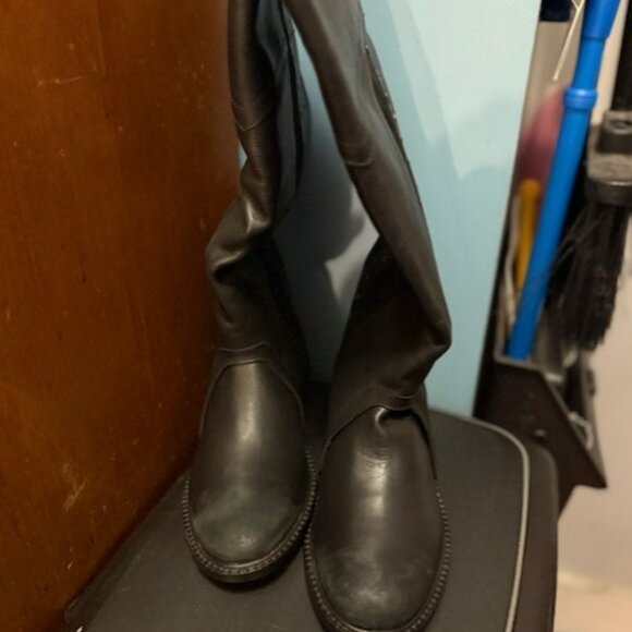 Retro Lola Studded Tall Leather Boots - NWB - Picture 9 of 16